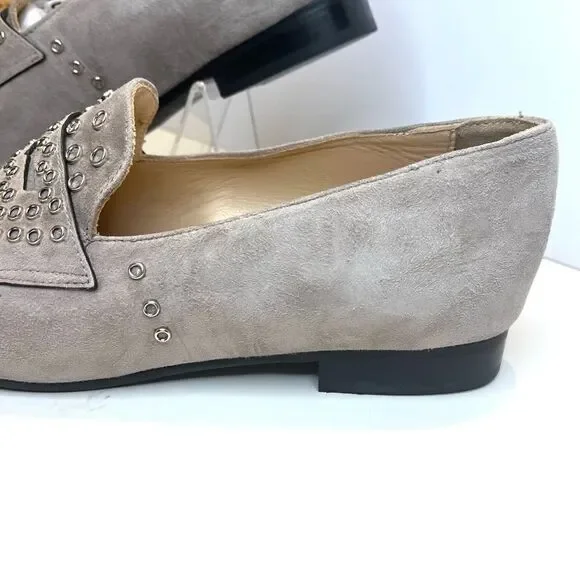 Ron White Kaysen Cashmere Suede Studded Loafer in Gray Size 9‎ (39.5) NWOB - Picture 4 of 10